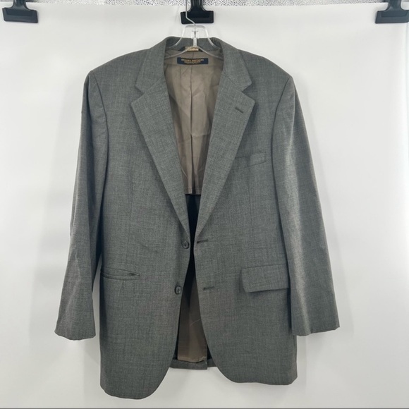Brooks Brothers grey coat blazer wool blend L - Picture 1 of 7